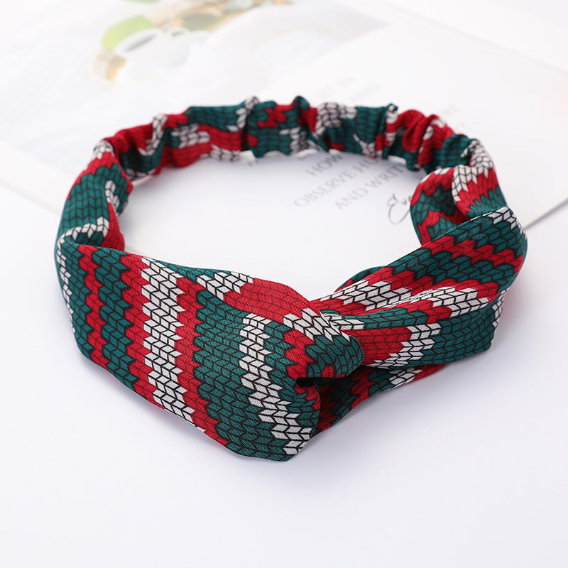 Bandeau Cheveux Élastique Nœud Croisé