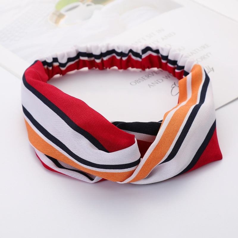 Bandeau Cheveux Élastique Nœud Croisé