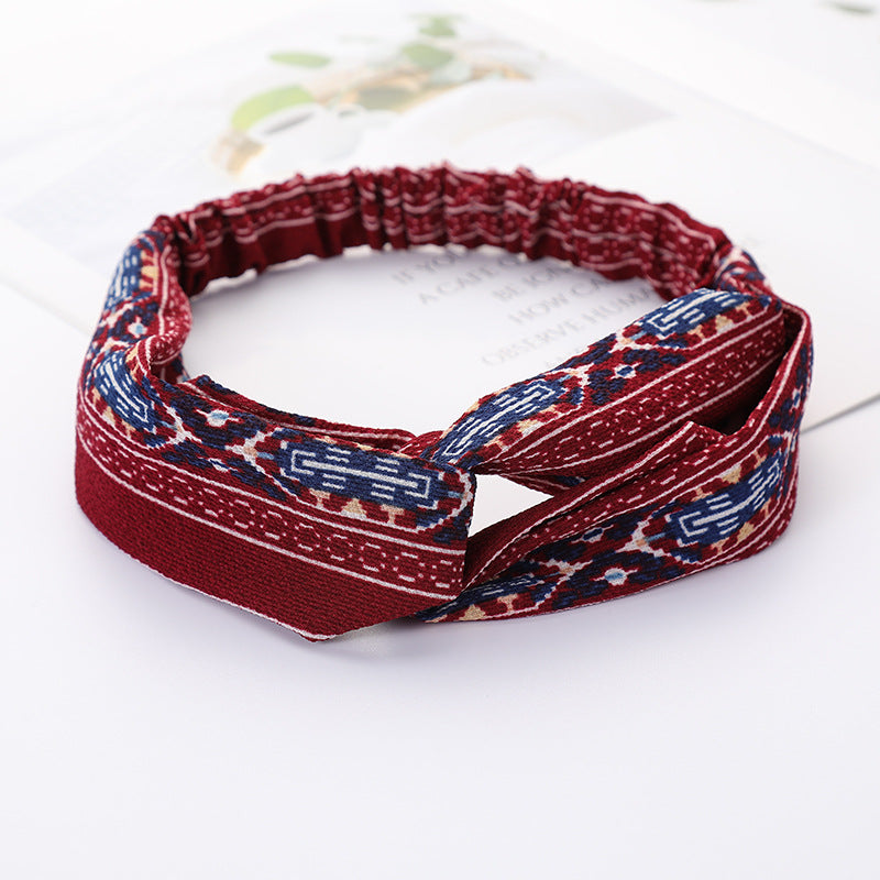 Bandeau Cheveux Élastique Nœud Croisé