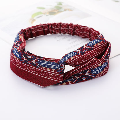 Bandeau Cheveux Élastique Nœud Croisé