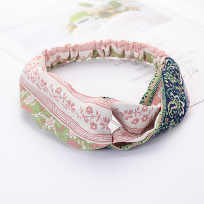 Bandeau Cheveux Élastique Nœud Croisé