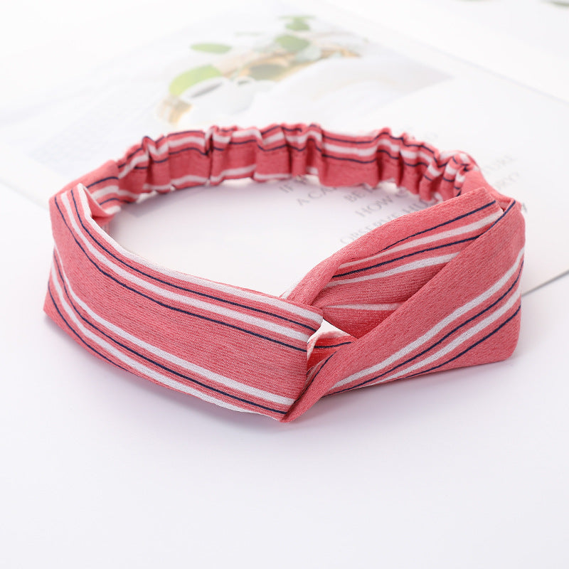 Bandeau Cheveux Élastique Nœud Croisé