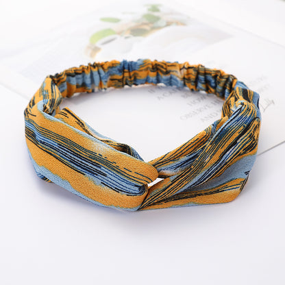 Bandeau Cheveux Élastique Nœud Croisé