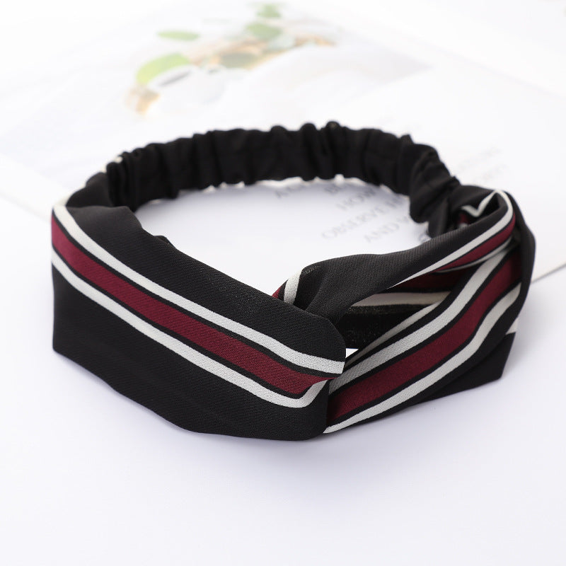 Bandeau Cheveux Élastique Nœud Croisé