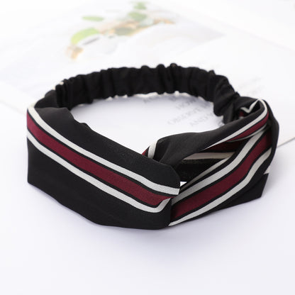 Bandeau Cheveux Élastique Nœud Croisé