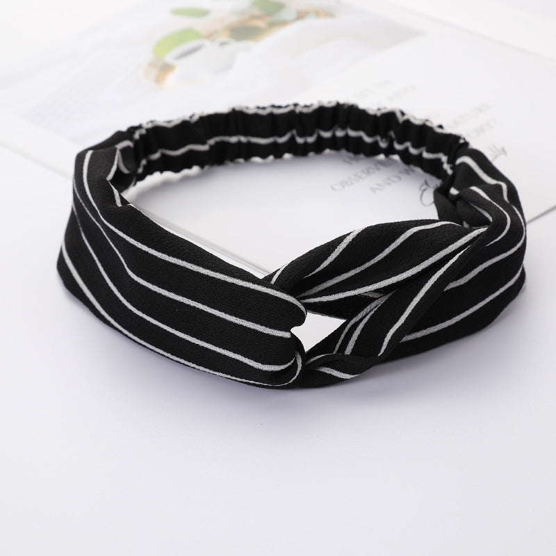 Bandeau Cheveux Élastique Nœud Croisé