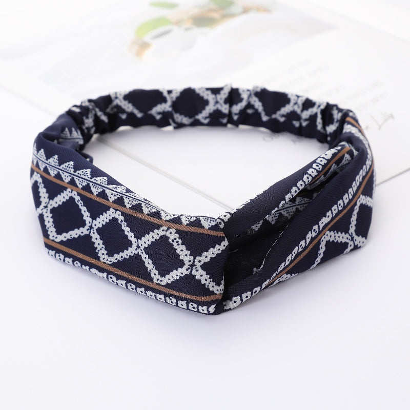 Bandeau Cheveux Élastique Nœud Croisé