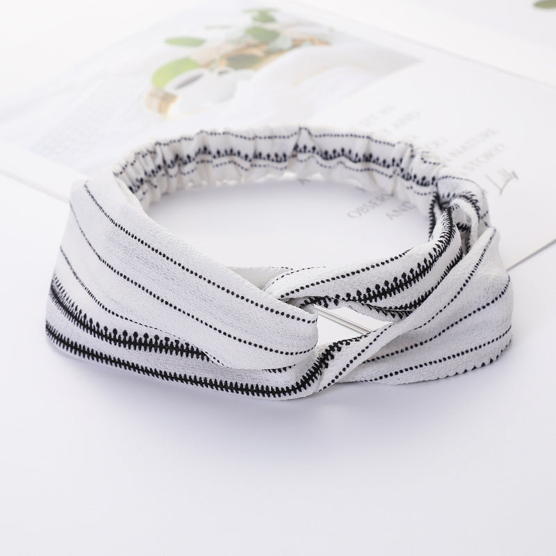 Bandeau Cheveux Élastique Nœud Croisé