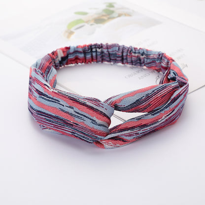 Bandeau Cheveux Élastique Nœud Croisé