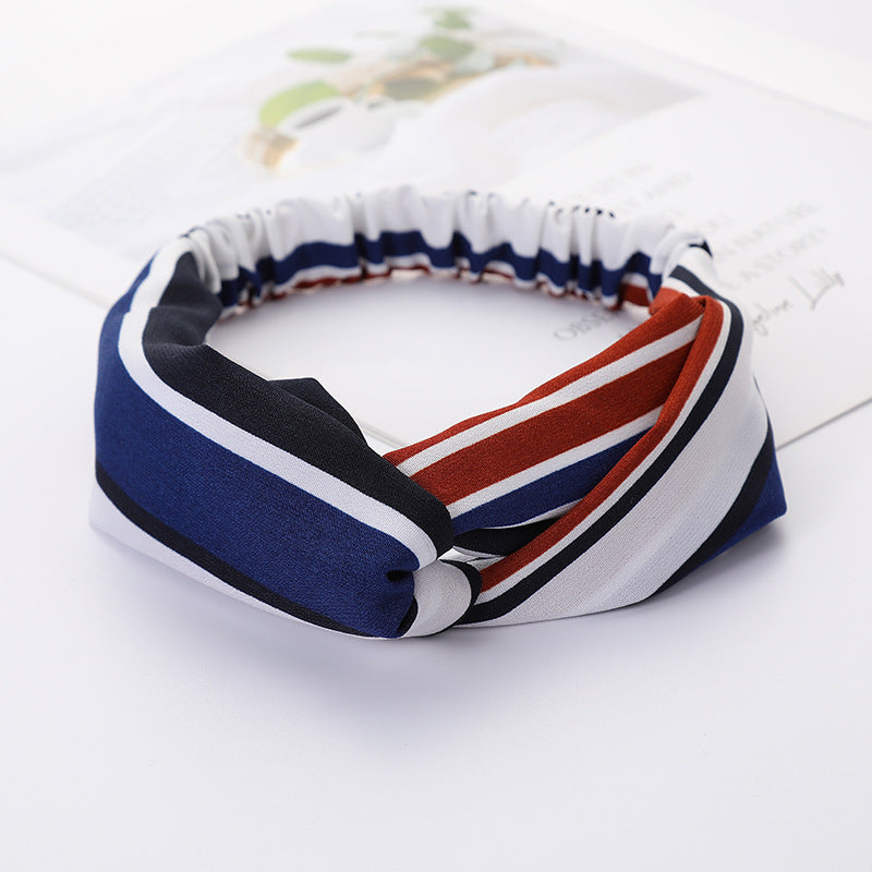 Bandeau Cheveux Élastique Nœud Croisé