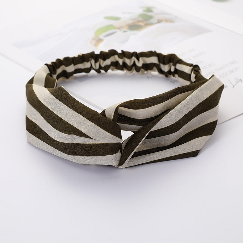 Bandeau Cheveux Élastique Nœud Croisé