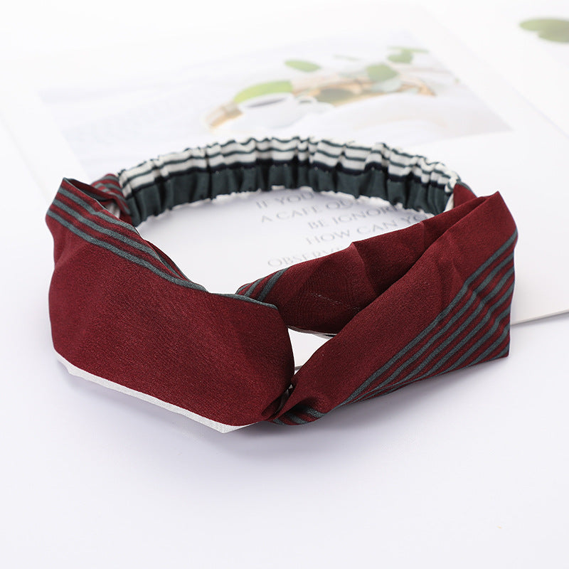 Bandeau Cheveux Élastique Nœud Croisé