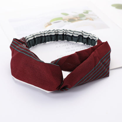 Bandeau Cheveux Élastique Nœud Croisé