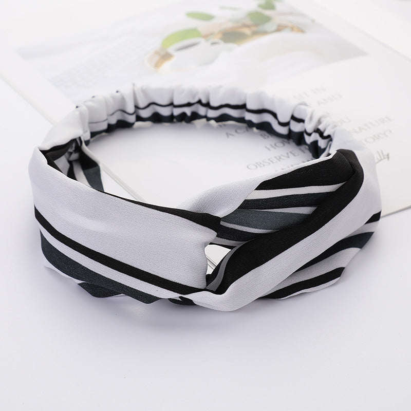 Bandeau Cheveux Élastique Nœud Croisé