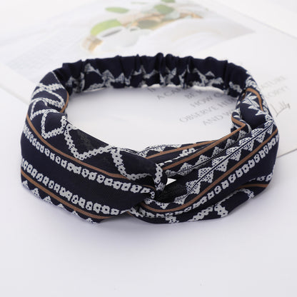 Bandeau Cheveux Élastique Nœud Croisé