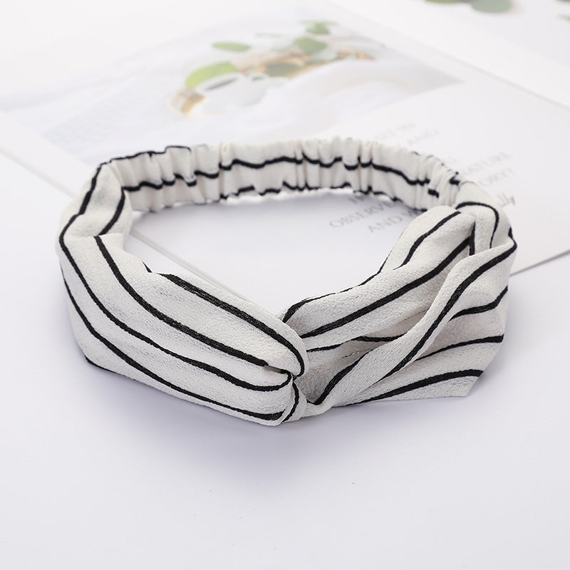 Bandeau Cheveux Élastique Nœud Croisé