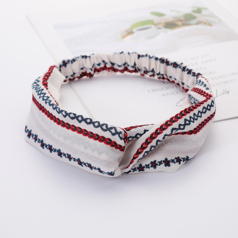 Bandeau Cheveux Élastique Nœud Croisé