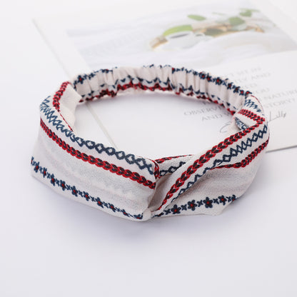 Bandeau Cheveux Élastique Nœud Croisé