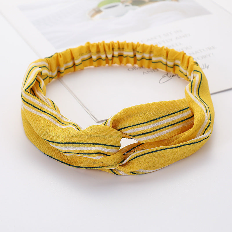 Bandeau Cheveux Élastique Nœud Croisé