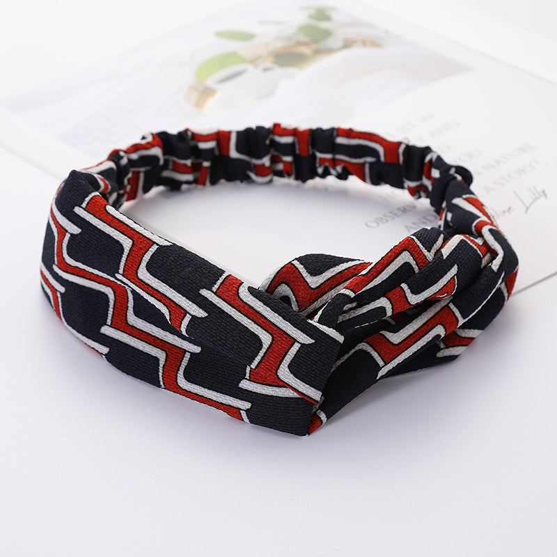 Bandeau Cheveux Élastique Nœud Croisé
