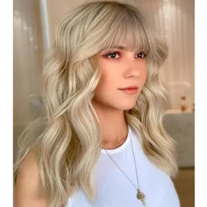 Perruque Femme avec Frange Qi - Style Naturel et Tendance