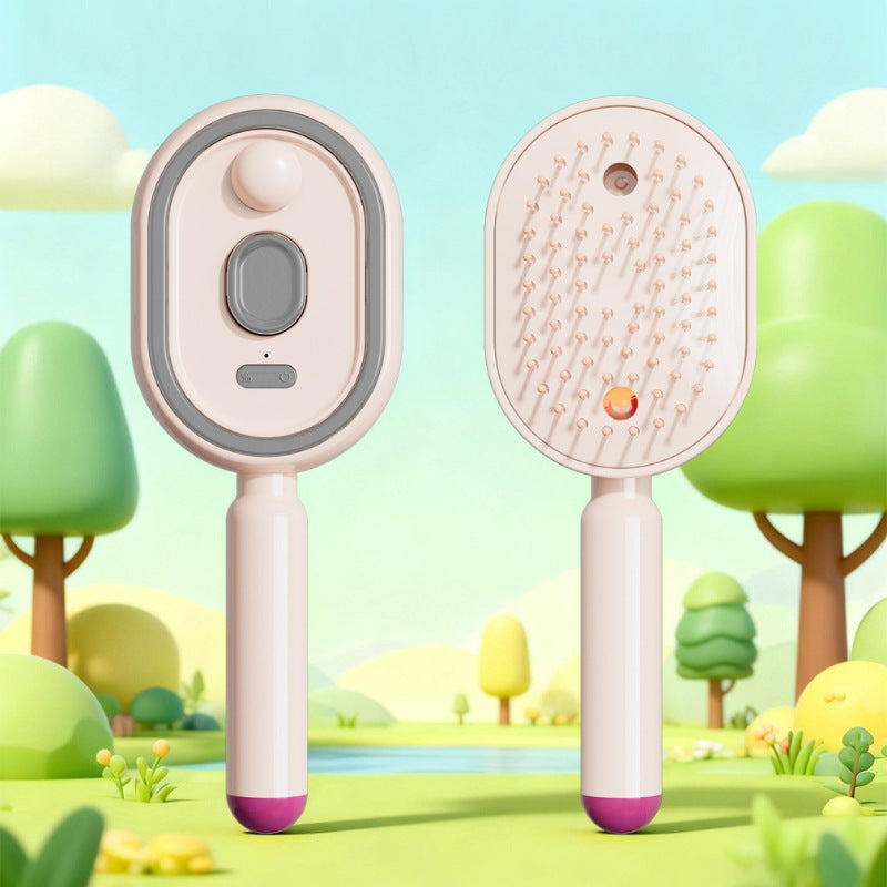 Brosse Démêlante & Massage Cuir Chevelu avec Spray Électrique