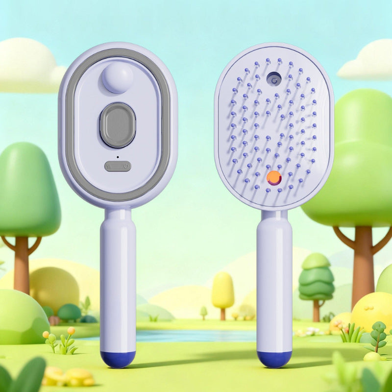 Brosse Démêlante & Massage Cuir Chevelu avec Spray Électrique