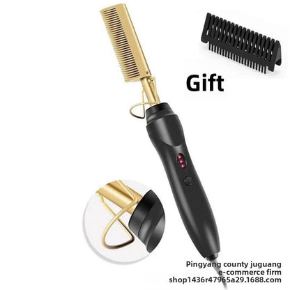 Peigne Chauffant Électrique Humide et Sec - Dents Fines Professionnelles