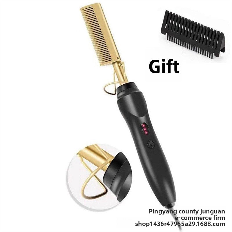 Peigne Chauffant Électrique Humide et Sec - Dents Fines Professionnelles