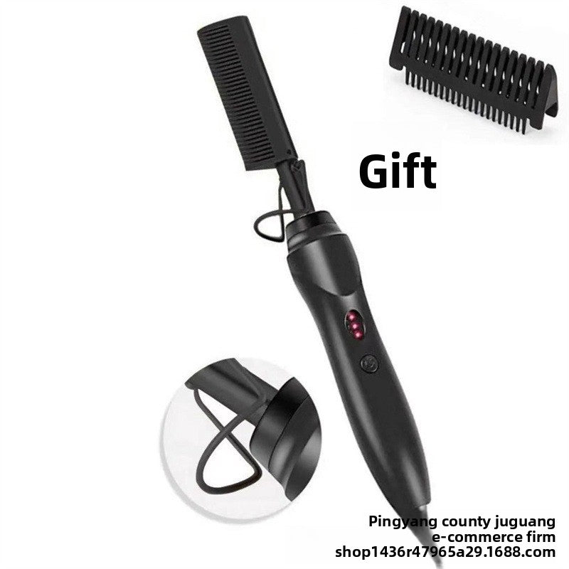 Peigne Chauffant Électrique Humide et Sec - Dents Fines Professionnelles