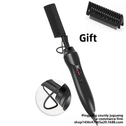 Peigne Chauffant Électrique Humide et Sec - Dents Fines Professionnelles