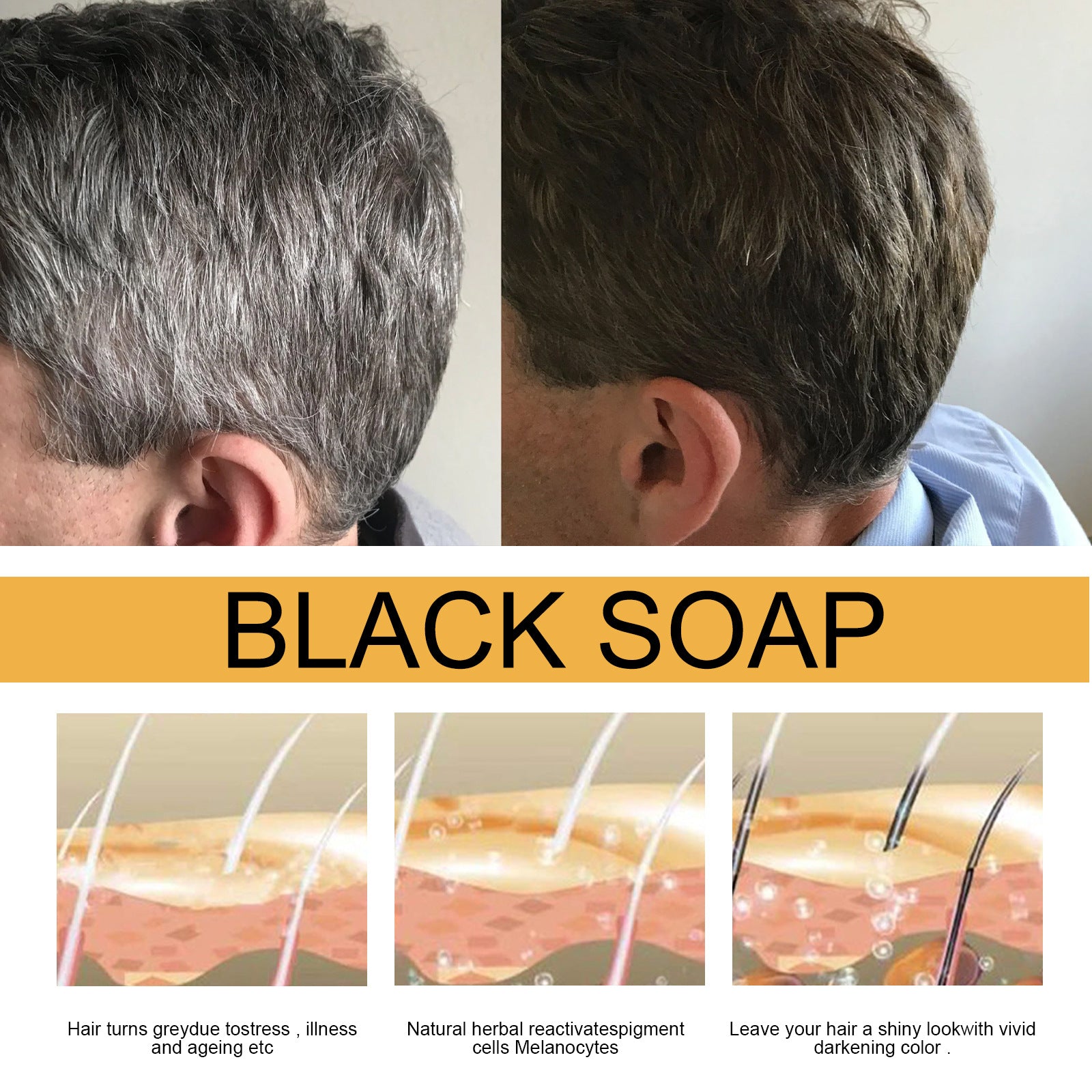Shampooing Noircissant Ufa Soap 50G – Blackening Shampoo - Beshariel Beauty