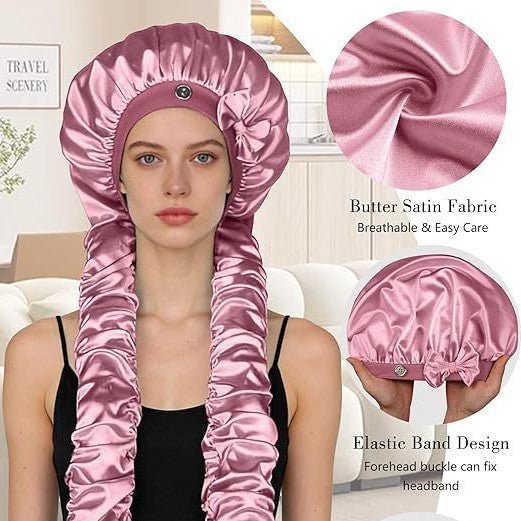 Satin Heatless Curly Nightcap - Beshariel Beauty