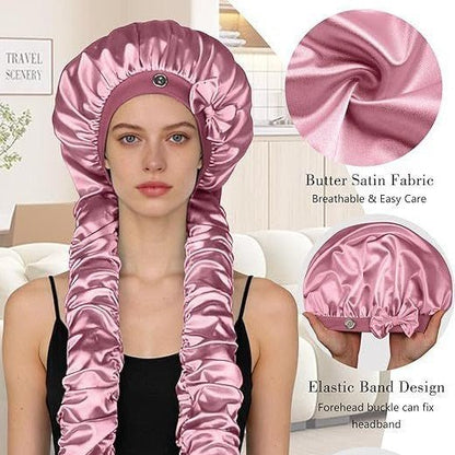 Satin Heatless Curly Nightcap - Beshariel Beauty