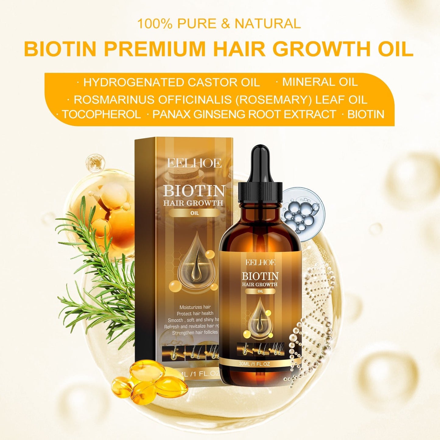 Spray Capillaire à la Biotine – Croissance & Vitalité - Beshariel Beauty