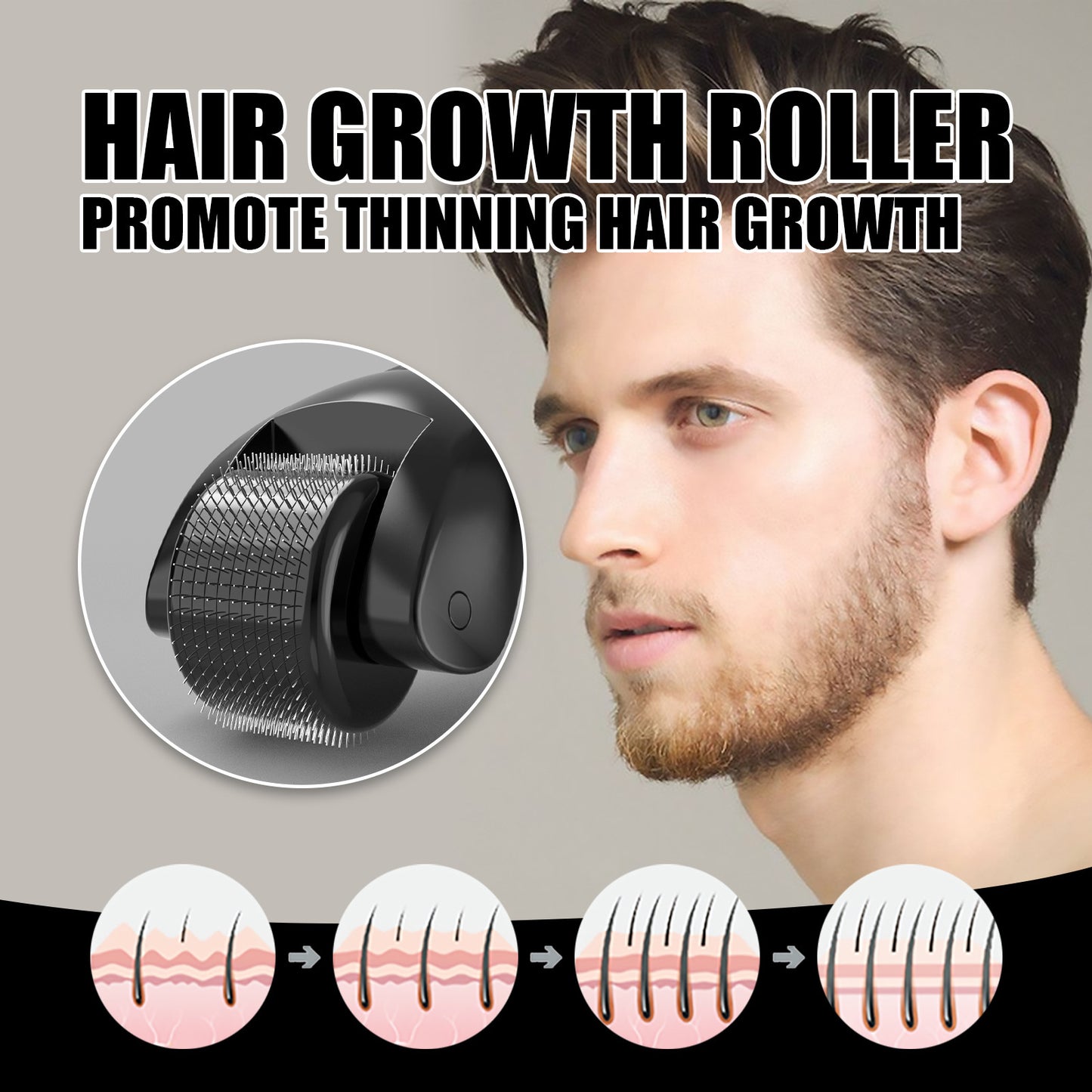 Rouleau Massant Cuir Chevelu – Stimulation & Repousse | Hair Massage Roller - Beshariel Beauty