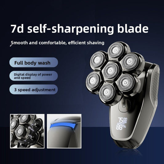 Rasoir Électrique 7 Têtes Rotatif - Rasage Professionnel Tête Chauve - Beshariel Beauty